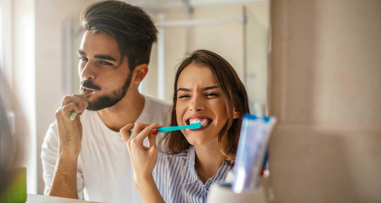 Dentist Pleasanton Family Brushing Teeth